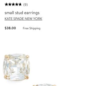 Clear Kate spade studs